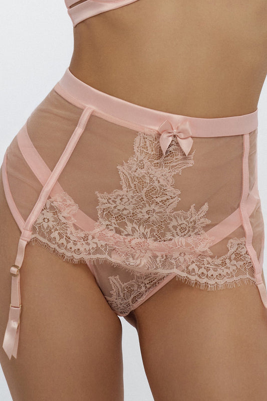 detailed pink garter