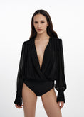 Load image into Gallery viewer, black blouse with accessories
