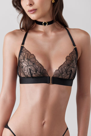 detailed triangle bra