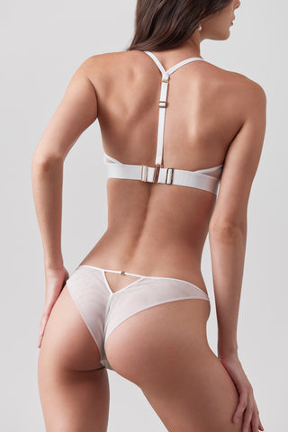 white triangle lingerie bra