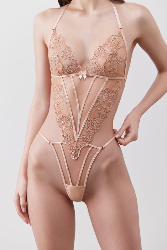 floral bodysuit lingerie